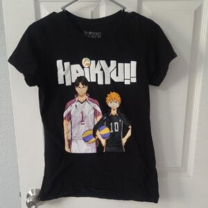 Haiku Black Kids T-Shirt with Volleyball Design